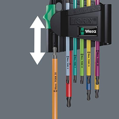 Wera 4013288170125-05073599001 Torx Bo Multicolor L-Key Set 9 Pieces. Each