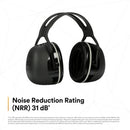 PK/5: 3M PELTOR X5A Over-The-Head Ear Muffs, Noise Protection, NRR 31dB, Black