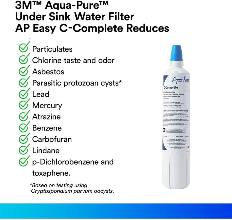 3M Aqua-Pure AP Easy C-Complete Filter Cartridge, Under Sink