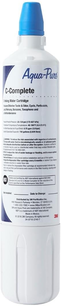 3M Aqua-Pure AP Easy C-Complete Filter Cartridge, Under Sink