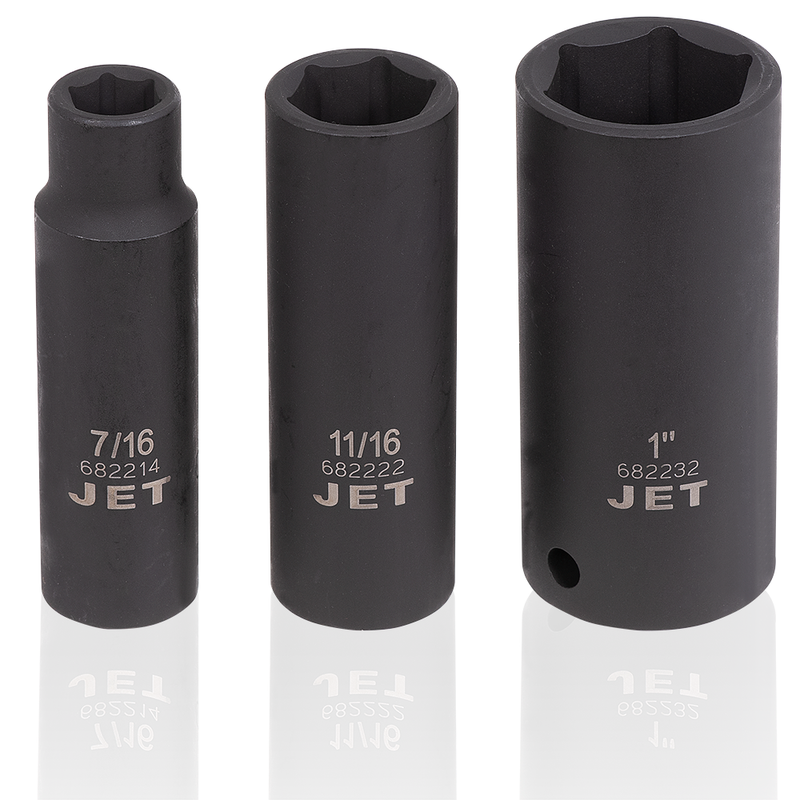 JET 610303 1/2-inch Drive Regular SAE Professional Impact Socket Set. 10-Piece