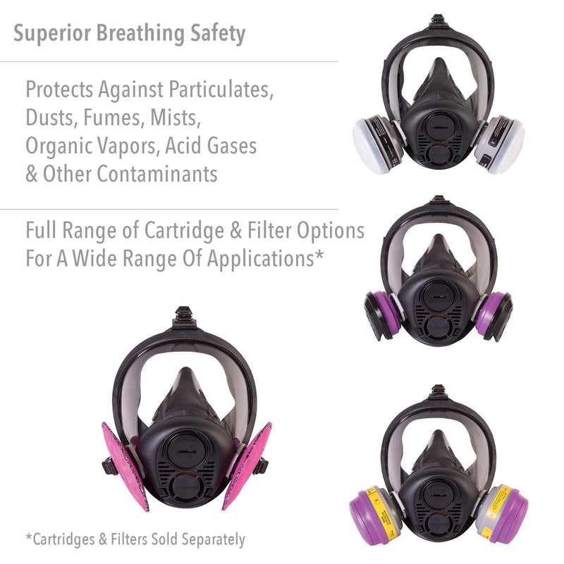 Honeywell North RU6500 Series Niosh-Approved Full Facepiece Silicone Respirator