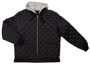 Tough Duck Men's Quilted Hooded Freezer Jacket (2XL) WJ26 Black