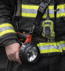 Streamlight 44454 Fire Vulcan LED Flashlight with Dual Rear LEDS, Quick Release Shoulder Strap and without Charger, Orange