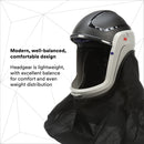 3M Versaflo M-407 Respiratory Helmet Assembly with Premium Visor and Flame Resistant Shroud