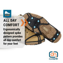 Due North Everyday Pro Ice Cleats for Walking on Ice and Snow - 12 Replaceable Ice Diamond Spikes (1Pair)