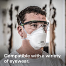 PK/20: 3M Aura Particulate Respirator 9205+, N95 Disposable Respirators, Individually Wrapped, 3 Panel Flat Fold Design Allows for Facial Movements, Comfortable, NIOSH Approved