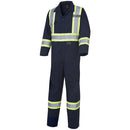 Pioneer Men CSA Work Coverall - Easy Boot Access, High Visibility, Navy Blue