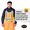 Insulated Waterproof Overall Safety Bib Pants - Easy Boot Access