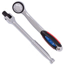 JET 3/8 Inch Drive Socket Wrench Set - SAE & Metric 12 Point Deep & Standard Length Sockets with Torque Drive - 45 Pieces