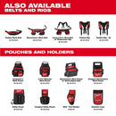 Milwaukee Red & Black, Red One Size Tool Belt - 48-22-8140 - Padded, Durable, 3 Pockets, Buckle Closure