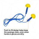 3M E-A-R Express Pod Plugs Corded Earplugs, Hearing Conservation Blue Grips 311-1114 in Pillow Pack (Pack of 100)