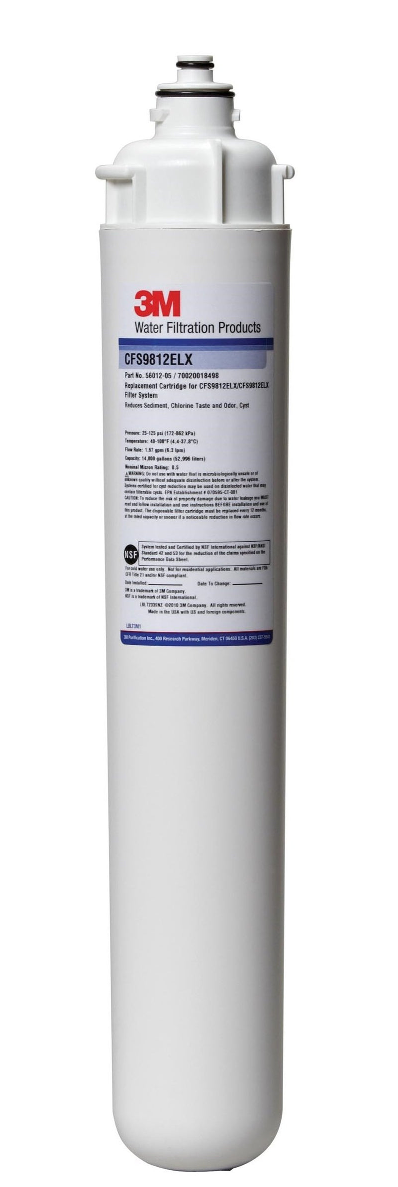 PK/4: 3M Purification-Food Service CFS9812ELX 5601205 Water Filtration Products Filter Cartridge