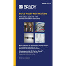 Brady PWM-PK-14 B-500 Repositionable Vinyl Cloth, Black on White Porta-Pack Wire Marker, Legend "46 Thru 90"