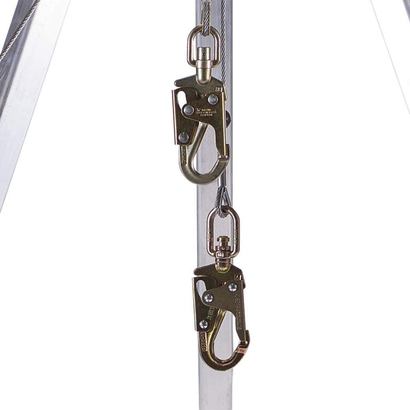 PeakWorks V85026 - Tripod, 3-Way 60' (18 m) Self Retracting Lifeline, 65' (20 m) Man Winch and Bag - Confined Space Kit