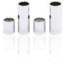 JET 3/8 Inch Drive Socket Wrench Set - SAE & Metric 12 Point Deep & Standard Length Sockets with Torque Drive - 45 Pieces