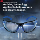 3M™ Solus Protective Eyewear with Clear Scotchgard™ Anti-Fog Lens, S1101SGAF, Black/Blue, Pack of 20