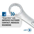 Jet Torque Wrench Set and Organizer – 16 Piece Raised Panel Combination, 1/4 inch - 1-1/4 Inch Sizes, Industrial Strength Chrome Vanadium, Included Pouch, Meets ANSI Specifications, 700121