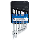 JET Equipment & Tools 11-Piece Metric Flex Head Ratchet Combination Wrench Set, 700381