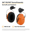Case/2: 3M PELTOR M-985 Earmuff Assembly, for Versaflo™ M-100 and M-300 Products. Each