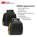 3M Respirator Cartridge, Secure Click D8006 Cartridge for Multi-Gas Vapors, Ammonia, Methylamine or Formaldehyde, NIOSH Approved, Dual-Flow for Greater Breathability and Comfort, One Pair