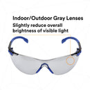 3M™ Solus Protective Eyewear with Clear Scotchgard™ Anti-Fog Lens, S1101SGAF, Black/Blue, Pack of 20