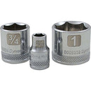 Dynamic D106001 Socket and Accessories Set for Mechanics with Large Size Markings, Mirror Chrome Finish, 1/4", 3/8" & 1/2" Drive