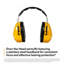 3M Optime 98 Series Earmuff - Yellow, Model