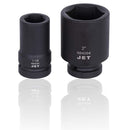 JET 1 Inch Drive Impact Socket Set - SAE 6 Point Deep Sockets with Torque Drive - 9 Pieces