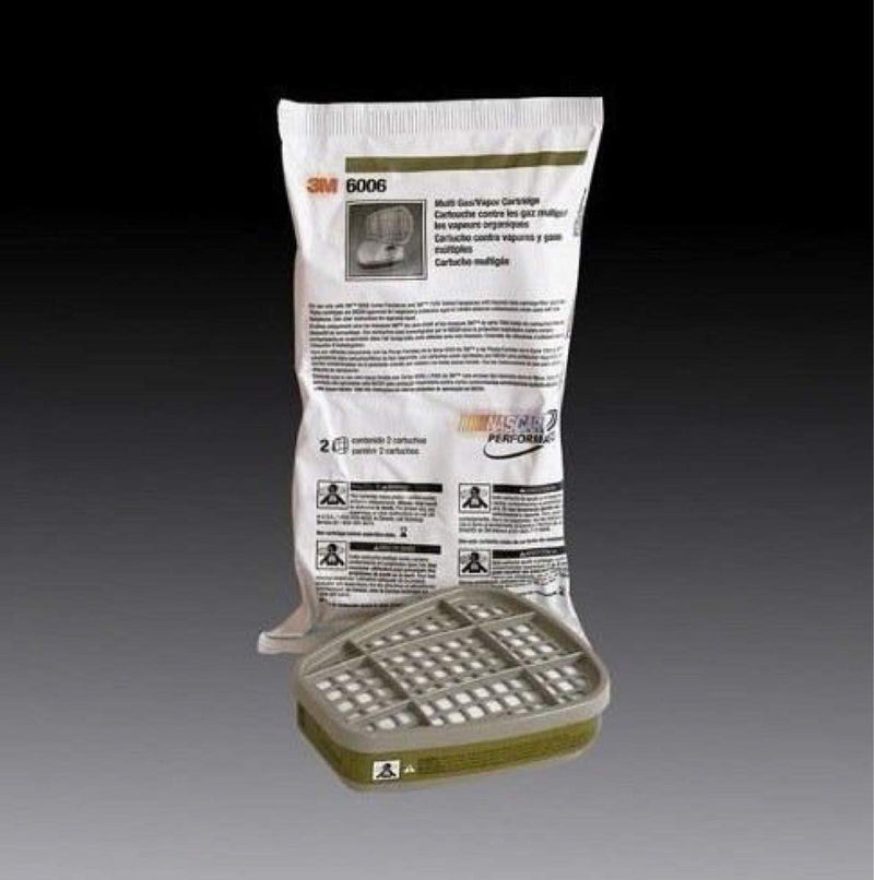 6006 Respirator Cartridge for Certain Organic Vapors and Other Gases, 2/Pack