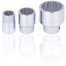 JET 17-Piece 3/4-inch Drive Metric, Regular, 12 Point, Chrome Socket Set, 601406