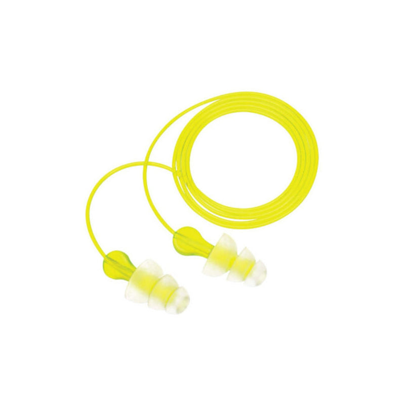 3M Tri-Flange Earplugs - Tri-Flange, corded - (100/Pack) - R3-P3000