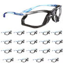 3M Safety Glasses with Readers, +2.0, Virtua CCS, 20 Pack, ANSI Z87, Anti-Fog, Clear Lens, Blue Frame, Corded Ear Plug Control System, Removable Foam Gasket