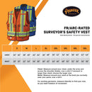 Pioneer Hi Vis FR Surveyor's Safety Vest - Flame Resistant ARC Rated - Reflective - for Men and Women - Orange