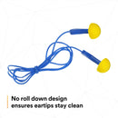 3M E-A-R Express Pod Plugs Corded Earplugs, Hearing Conservation Blue Grips 311-1114 in Pillow Pack (Pack of 100)