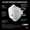 3M Safety Aura Particulate Respirator 9205PH-20-DCCA, 20 Disposable Respirators, White, One Size