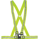 Standard-Duty Safety Harness, High Visibility Lime-Yellow, Silver Reflective Colour, X-Large