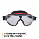 3M 27561 GG501NSGAF 500-Series Goggle Gear, Clear Scotchgard Anti-Fog Lens, Neoprene Strap, One Size