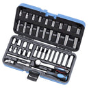JET 42-Piece 1/4-inch Drive SAE/Metric, 12 Point, Ratchet Wrench Chrome Socket Set, 600126