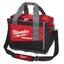 Milwaukee Bag Tool Milwaukee 48-22-8321 Tool Bag, 9.6 in W, 15 in D, 12.2 in H, 2 -Pocket, Polyester, Black/Red