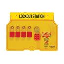 Master Lock Lockout Tagout Station, Covered Group Lockout Station, Includes 4 Aluminum Padlocks, 1482BP1106