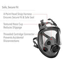 North Safety Full Face Piece, Medium/Large 54001