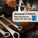 JET Jumbo Combination Wrench Set - SAE Raised Panel Wrenches - 10 Pieces