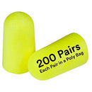 3M E-A-Rsoft Yellow Neons Corded Earplugs Large, Hearing Conservation 311-1251 in Poly Bag Large Size