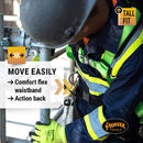 Pioneer High Visibility Safety Work Cotton Coveralls - Action Back, Elastic Waist