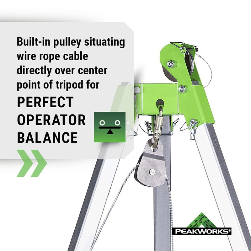 Peakworks Fall Protection Rescue Kit for Confined Spaces - OSHA Approved - Includes Tripod, SRL, Bag