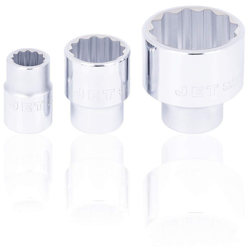 JET 21-Piece 3/4-inch Drive SAE, 12 Point, Ratchet Wrench Chrome Socket Set, 600402