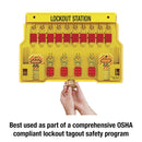 Master Lock 10-Pack Lockout Station with Cover, Includes 10 Aluminum Padlocks