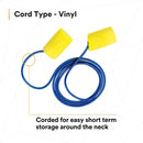 3M E-A-R 311-1101 Classic Earplugs, corded. Box/200 Pairs