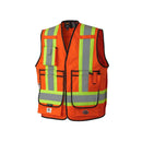 Pioneer FR-Tech V2540750 Hi-Vis Surveyor's Safety Vest, 88/12 7 oz FR/ARC–Rated, Orange. Each